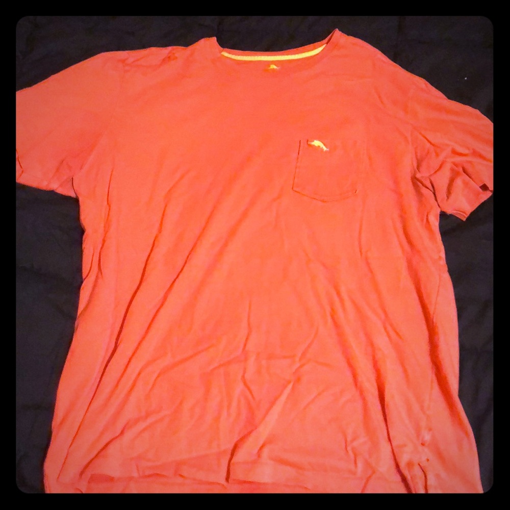 Tommy Bahama salmon orange t shirt